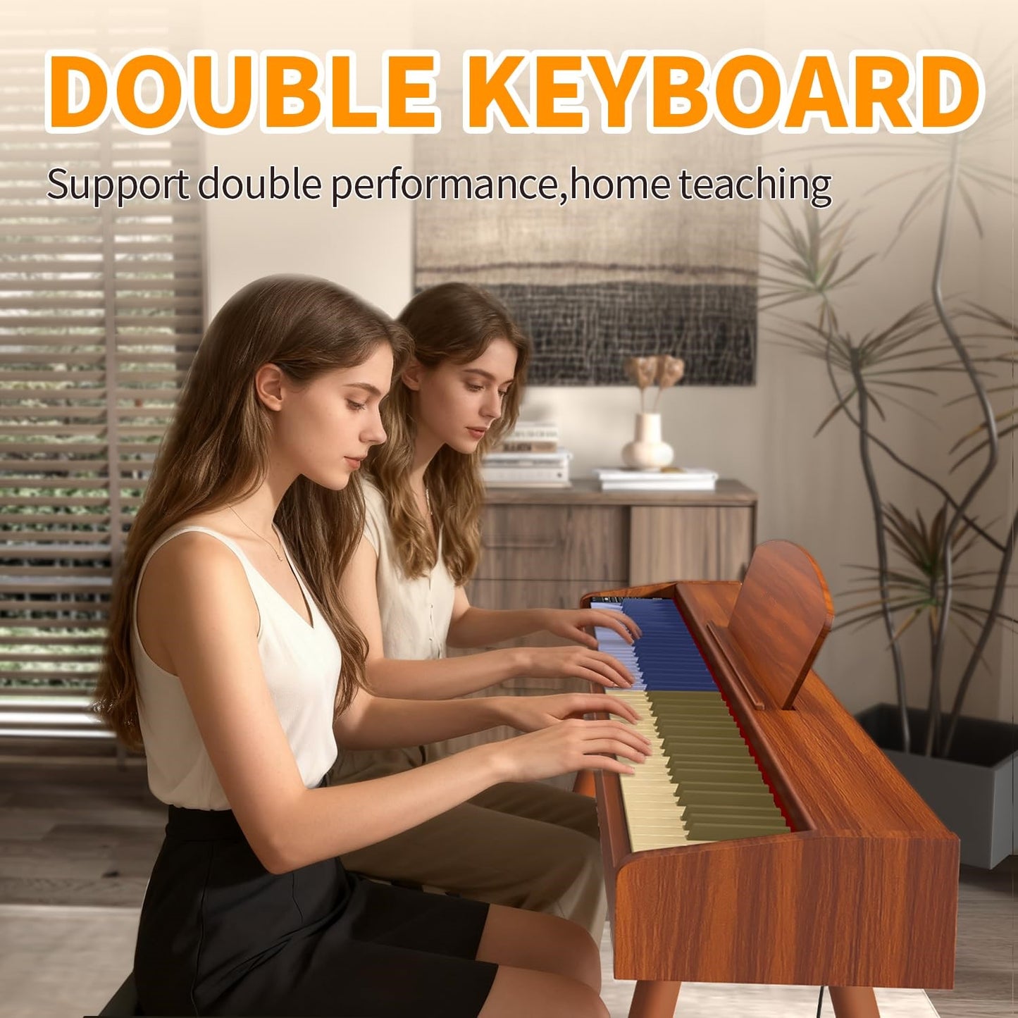 LANDTOM 130Z-4S Digital Piano 88-Key Fully Weighted Keyboard | Hammer Action Electric Piano, Full-Size Wooden Pianos for Beginner Professional Adults with Sheet Music Stand, Triple Pedal