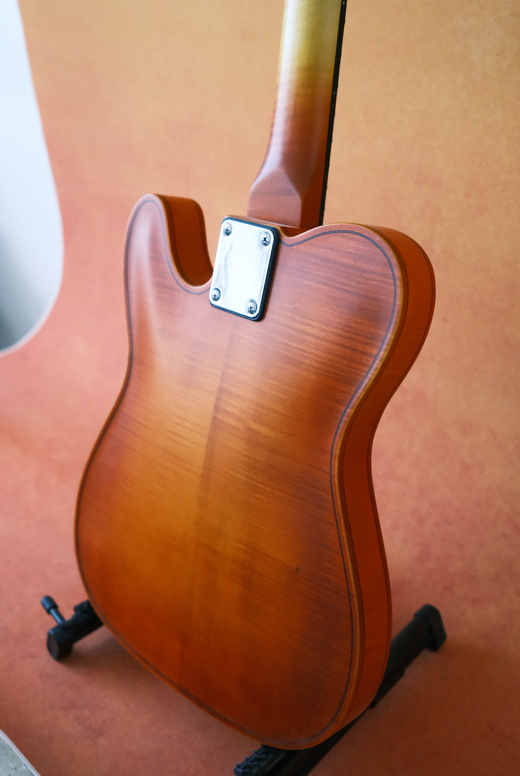 LANDTOM Violinstyle Tele Electric Guitar for Type Carved Maple Spruce Top Jazz Hollow Body Archtop Ebony