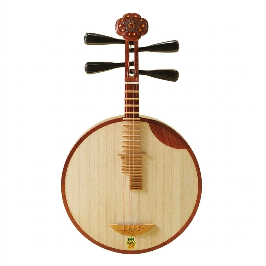 Dunhuang敦煌 24656LC "Starlit" Professional Rosewood Yueqin, Paulownia Soundboard, Ebony Tuning Pegs, Folk & Peking Opera Chinese Moon Guitar