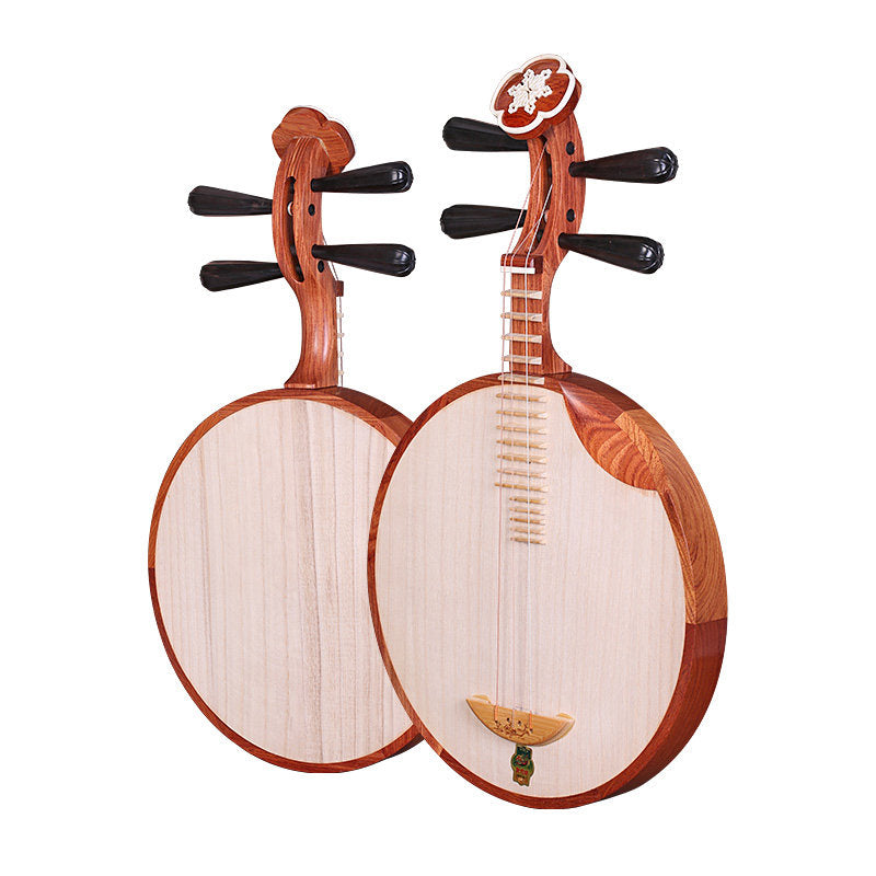 Dunhuang敦煌 656 Professional Rosewood Yueqin, Paulownia Soundboard, Ebony Tuning Pegs, Xuemei Headstock, Folk & Peking Opera Chinese Moon Guitar