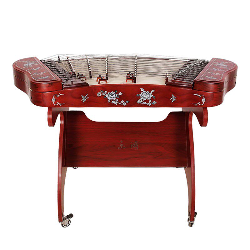 LANDTOM Professional Yuehai Brand Grade-A African Padauk 402 Shell-Carved Lotus Butterfly-Shaped Yangqin 622LD-A For Learning And Daily Practice, Performance