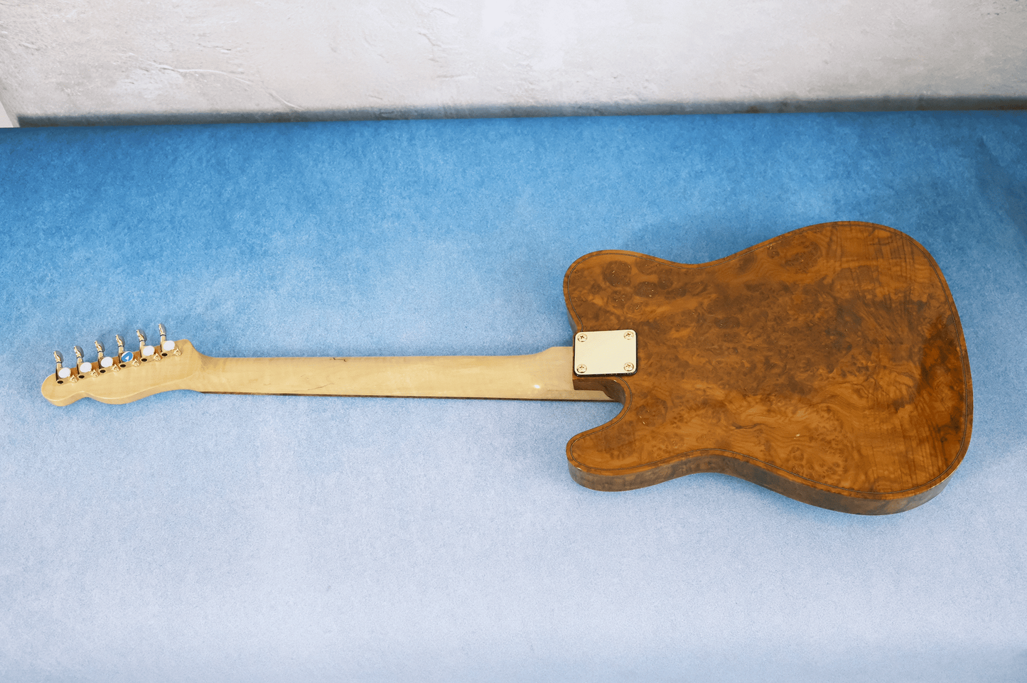 LANDTOM Burl Maple Spruce Violentelecaster Archtop Handcraft Semi Finished Electric Guitar Carved Hollow Body Jazz Yunzhi Custom