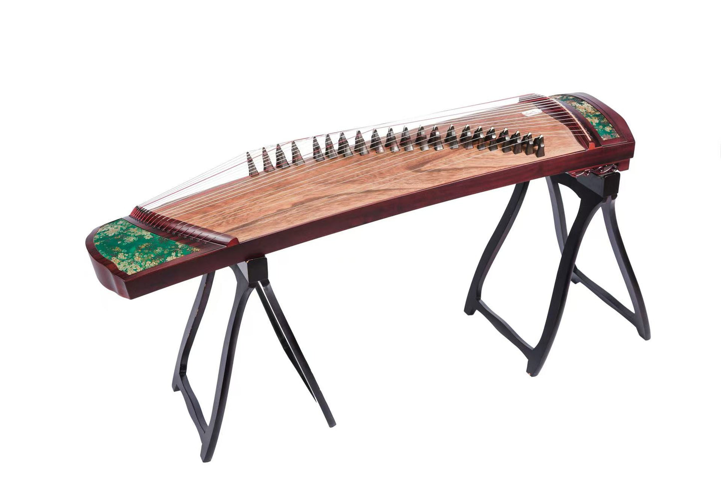 LongYin龙音 Cloud Brocade S-135 163cm/64.2in Performance Guzheng with Red Rosewood Body, Grade-A Lankao Paulownia Soundboard & Semi Hollow-Carved Construction