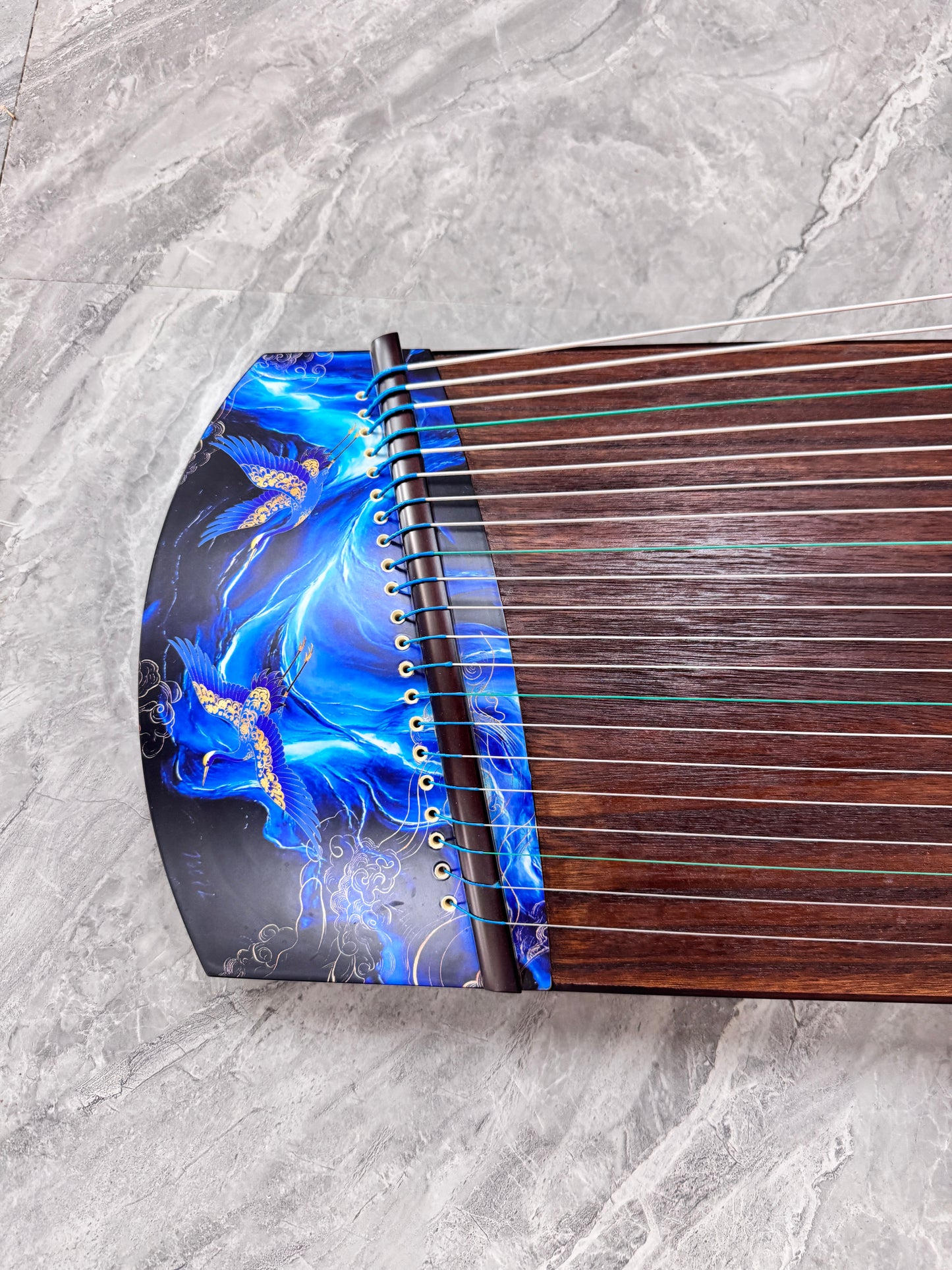 LANDTOM 125cm/49.2” Professional Dalbergia Wood Small Travel Guzheng Chinese Zither For Performance Grade