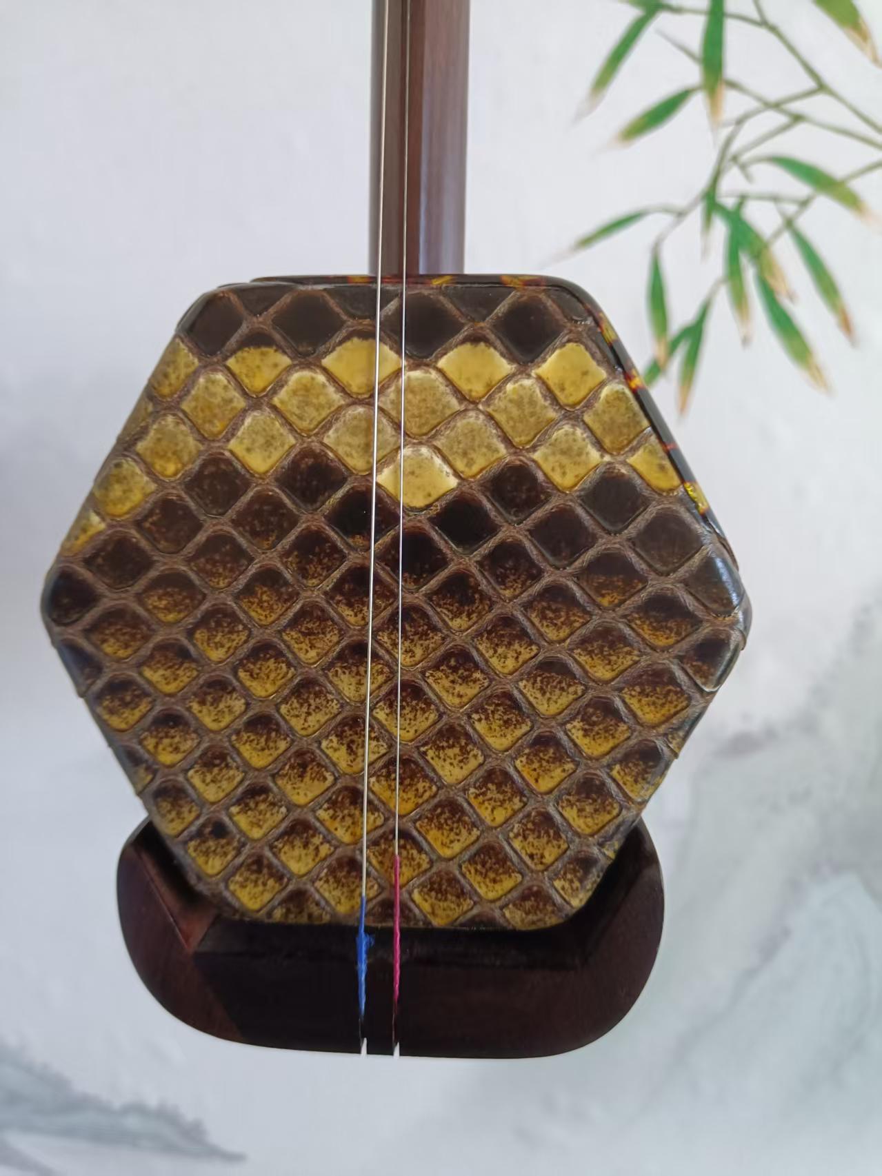 LANDTOM Professional Aged Rosewood Erhu Handmade Chinese Two-String Violin Performance Grade Musical Instrument
