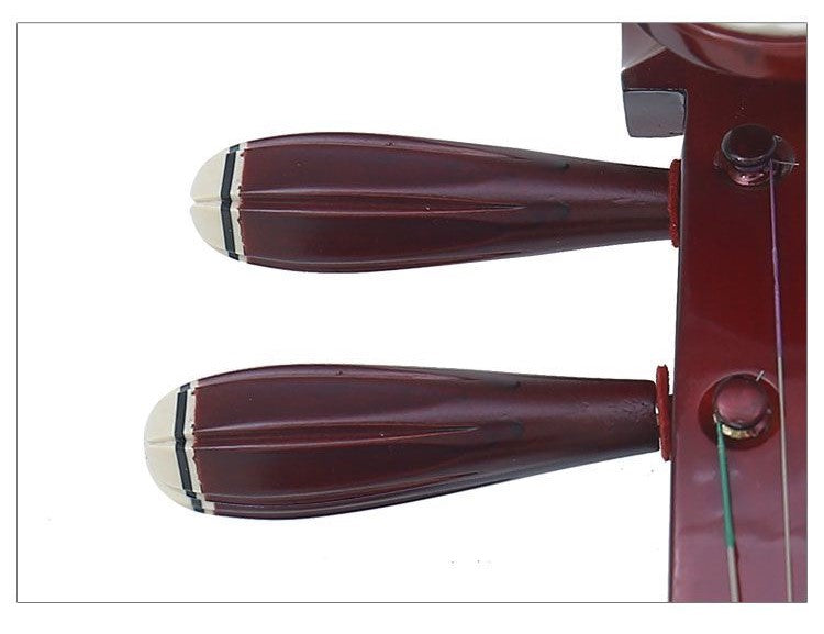 LANDTOM Hongmu Hardwood Zhongruan Intermediate Performance & Examination Grade with Paulownia Soundboard, Cutaway Body, Peony Headstock & Bird-Shaped Sound Holes