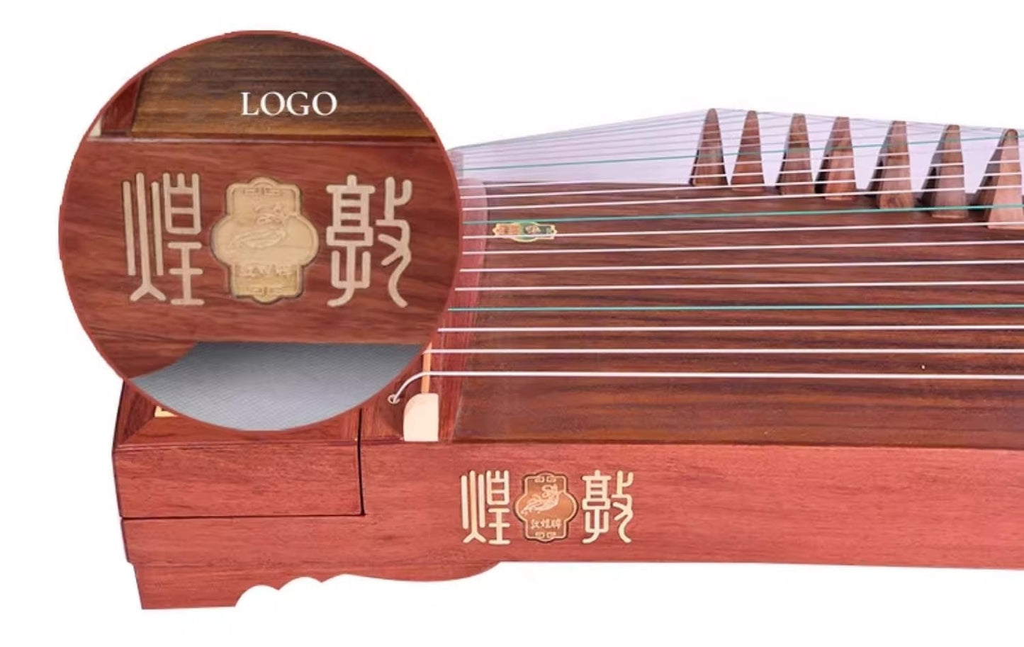 Dunhuang Entry Level Night Rain on a Plantain Window Carved Guzheng 694KK 敦煌牌蕉窗夜雨 for Begginers