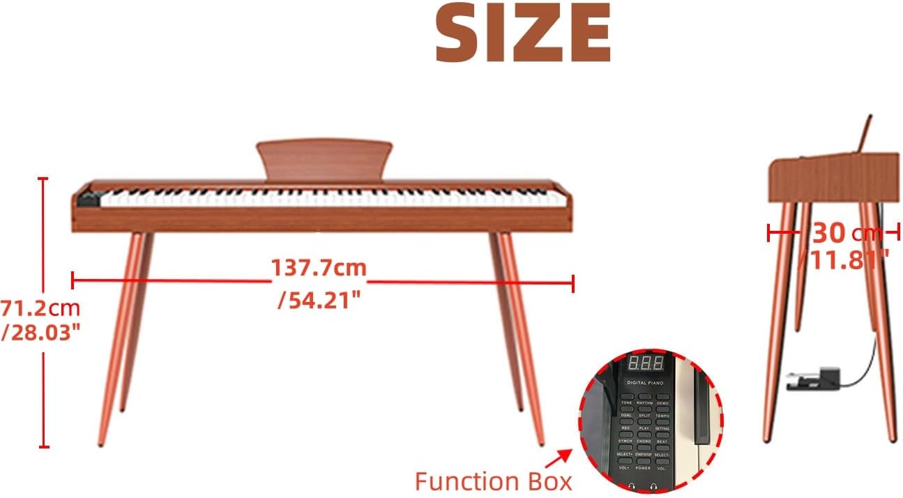 LANDTOM 88-Key Heavy Hammer Beginner Electric Piano Drawer Type Home Desk Electronic Piano