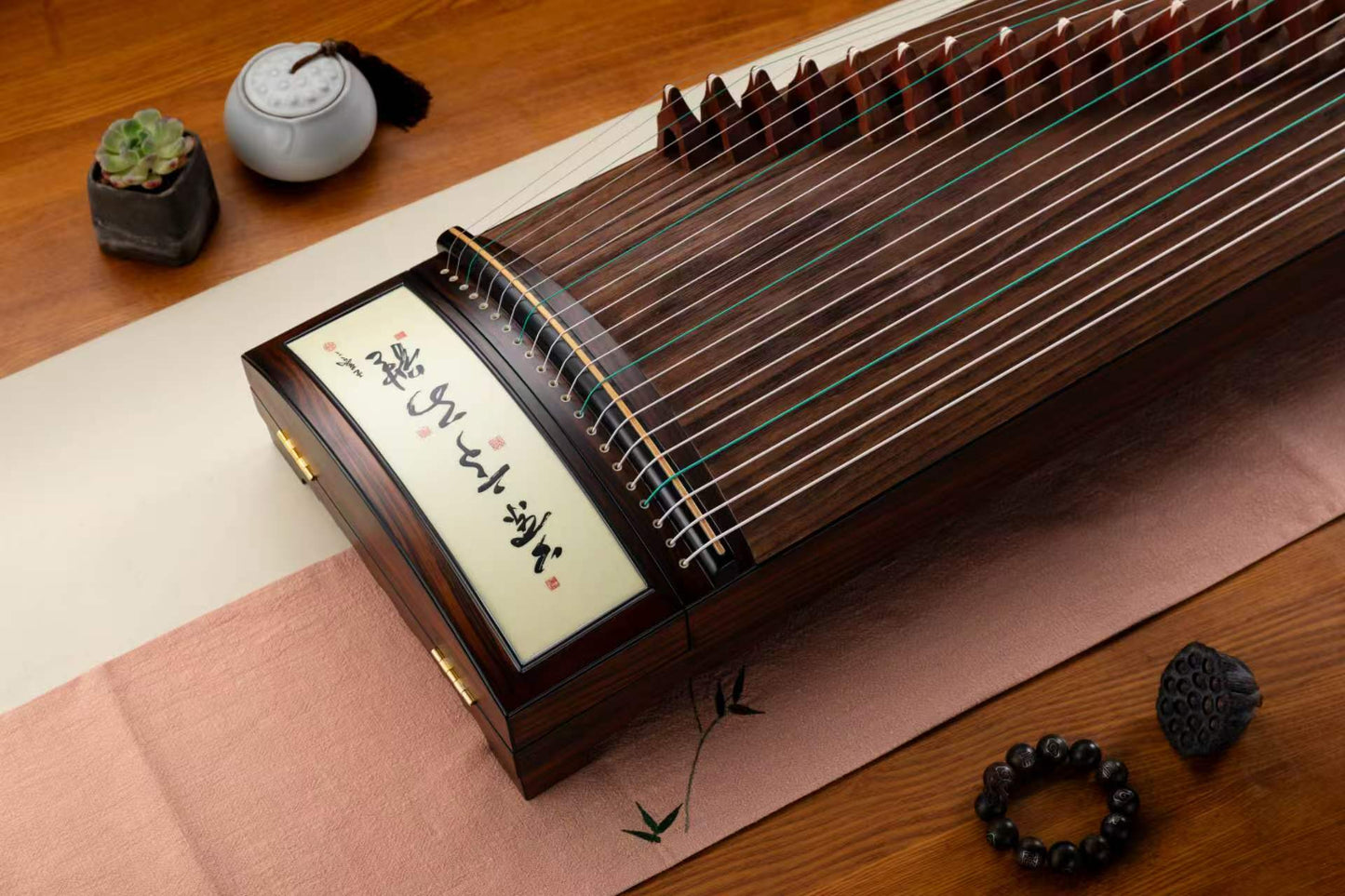 LANDTOM Professional Sandal and Paulownia Guzheng Lanting Xu (The Orchid Pavilion Preface) 163cm for Adults/Children/Senior/Intermediate/Beginner