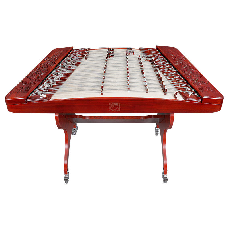 LANDTOM Professional Yuehai Brand Grade-A African Padauk 402 Carved Dragon Yangqin 622M-A For Learning And Daily Practice, Performance