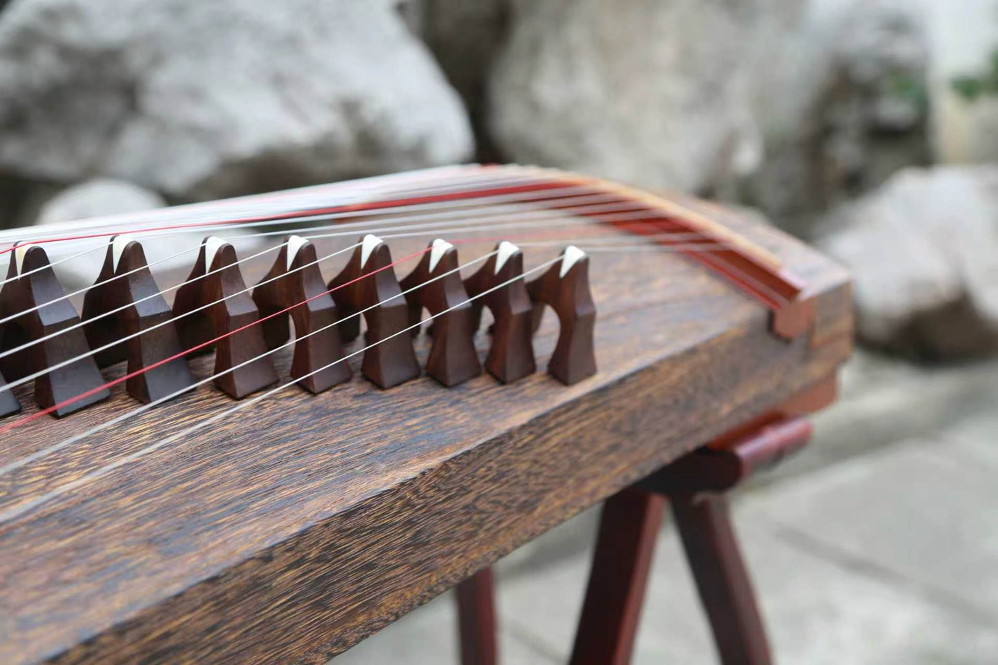 LANDTOM 100cm/39.4in "Skybound Resonance" Portable Guzheng, Professional One-Piece Carved Mini Guzheng 整挖筝, Grade A Lankao Paulownia Soundboard, Rosewood Trim Small Guzheng