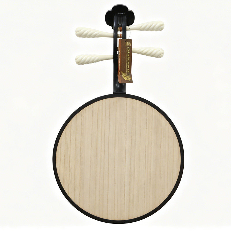Dunhuang敦煌 656K Professional Ebony Yueqin, Paulownia Soundboard, Camel Bone Twisted Tuning Pegs, Xuemei Headstock, Folk & Peking Opera Chinese Moon Guitar