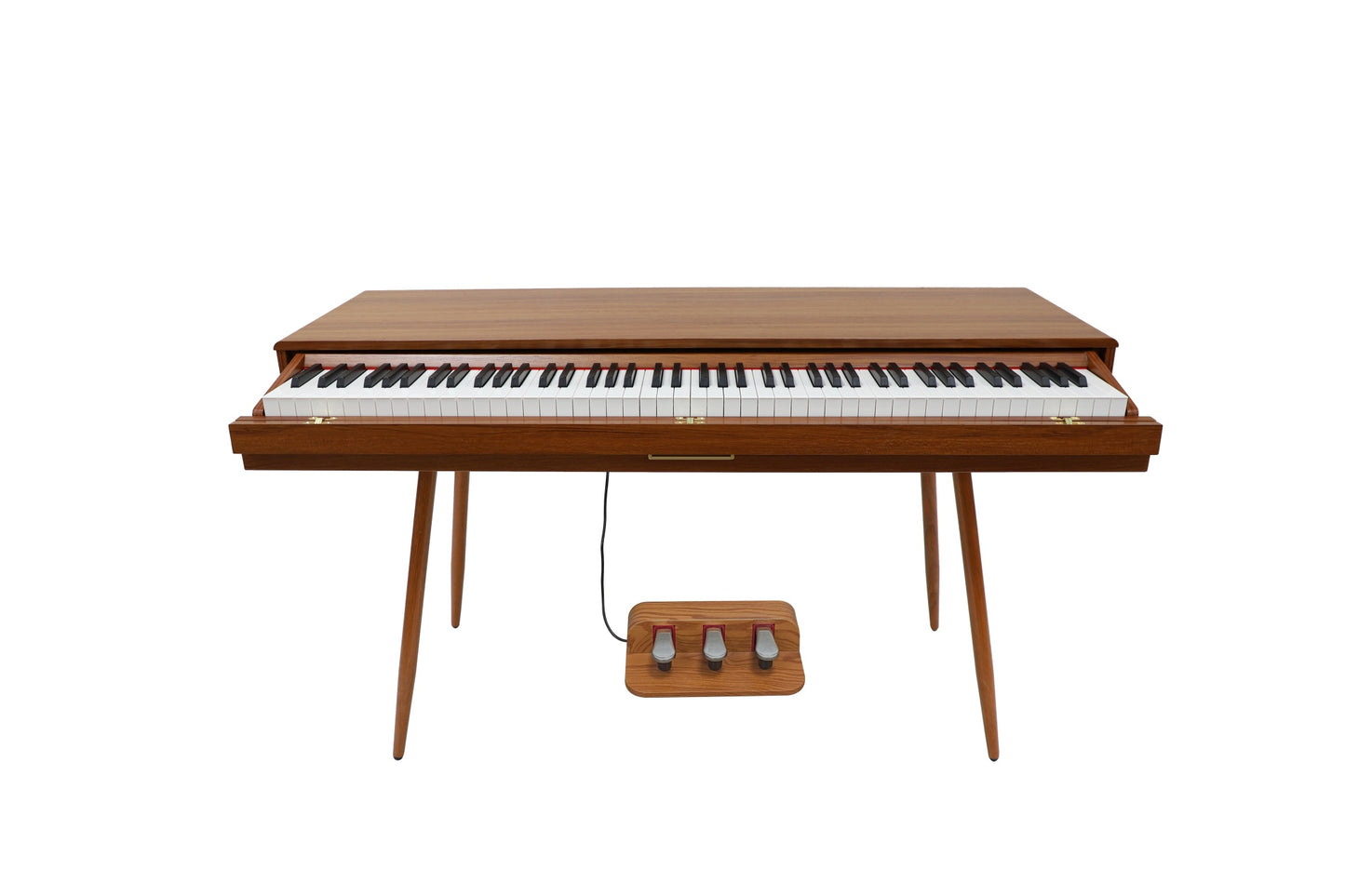 LANDTOM 88-Key Heavy Hammer Beginner Electric Piano Drawer Type Home Desk Electronic Piano（Brown）