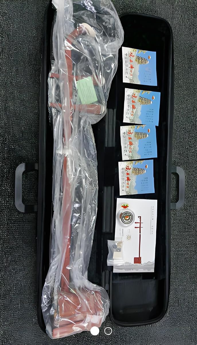 Huqiu 5118 Erhu Red Sandalwood – Professional Chinese Two-String Instrument for Beginners & Intermediate Players with Huqiu Hard Case