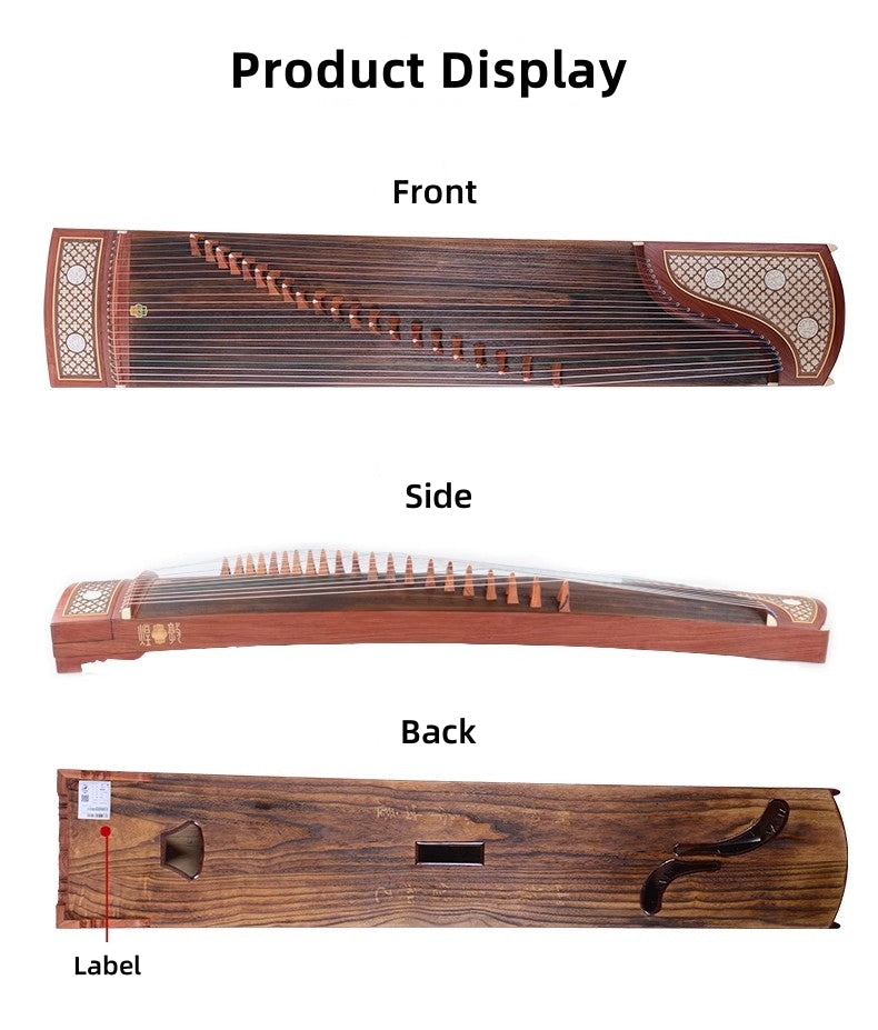 Dunhuang Entry Level Night Rain on a Plantain Window Carved Guzheng 694KK 敦煌牌蕉窗夜雨 for Begginers