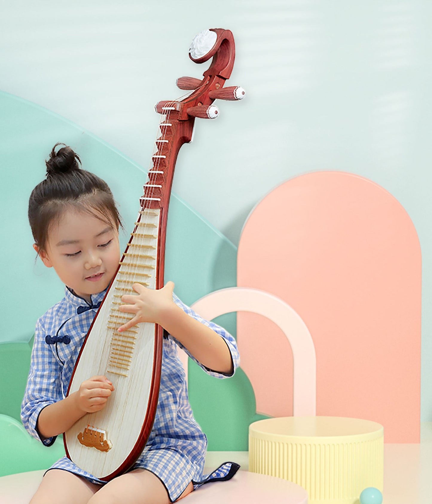 LANDTOM Yuehai Child's African Rosewood Pipa 902 For Children Beginners, Kid Amateurs