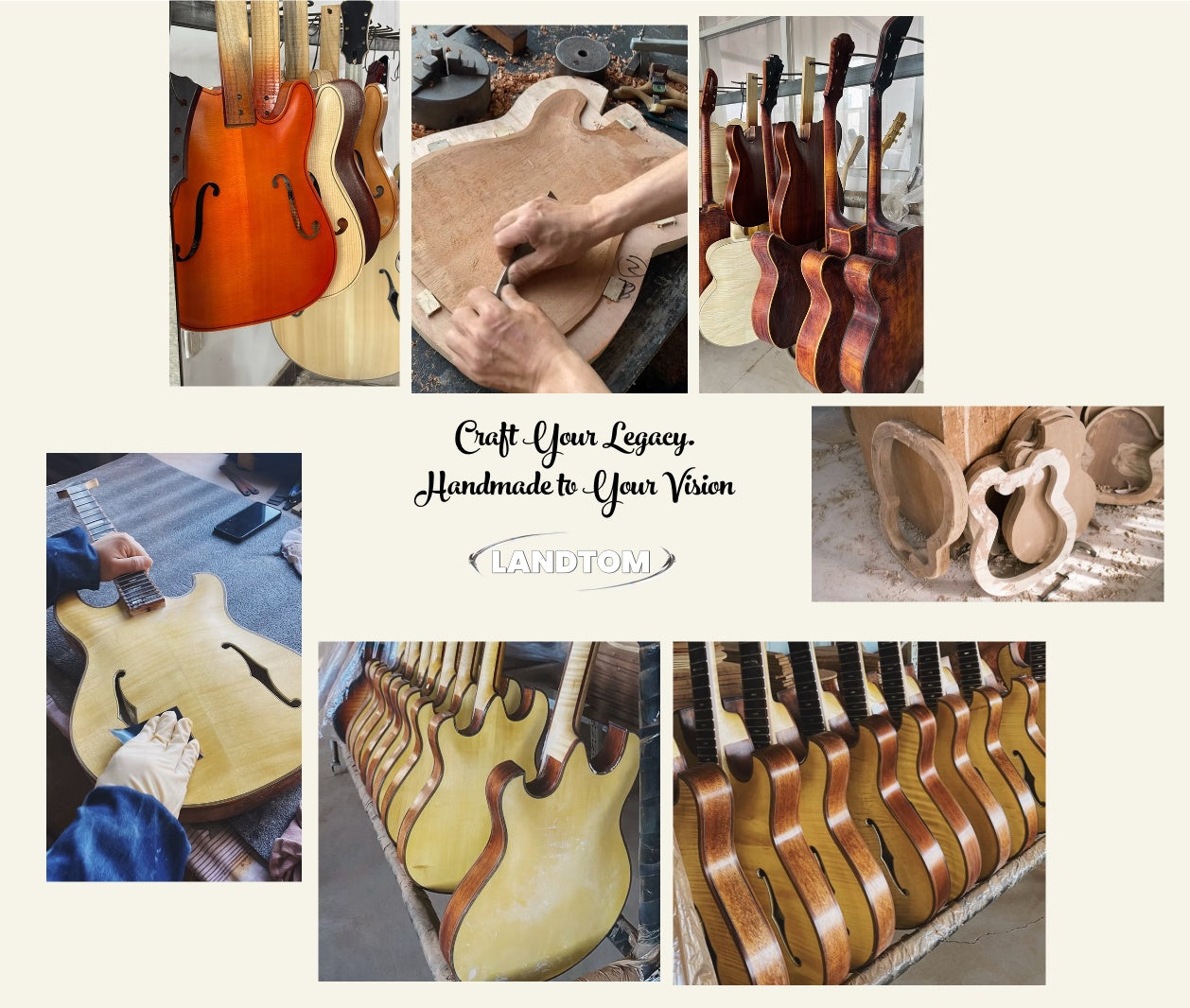 LANDTOM Mandolin Maple Jazz Guitars Customizable Acoustic Guitar