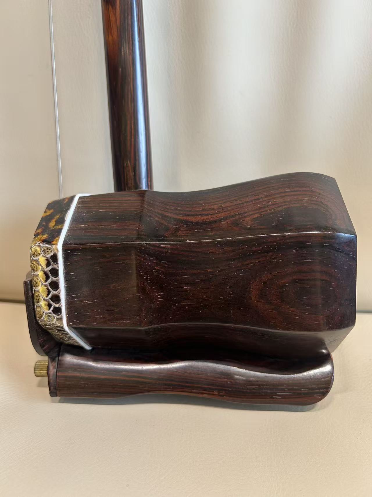 LANDTOM Professional Aged Rosewood Gaohu, Premium Reclaimed Rosewood, Twisted Tuning Pegs, Handcrafted Chinese Bowed String Instrument, Erhu