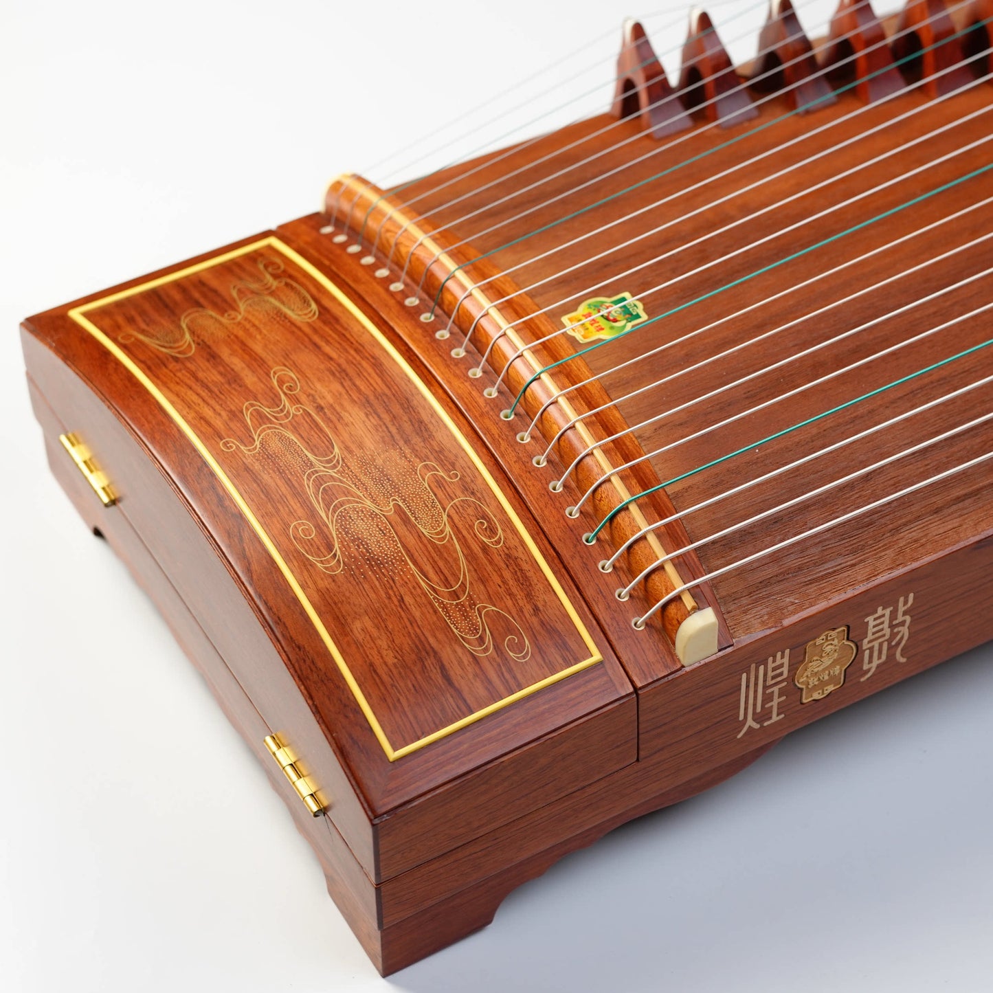 Dunhuang Professional Level African Rosewood Gold Fleck Cloud Pattern Guzheng 694TG-NJ 敦煌牌几彩彤云 for Professional Performancers Graded Examinations