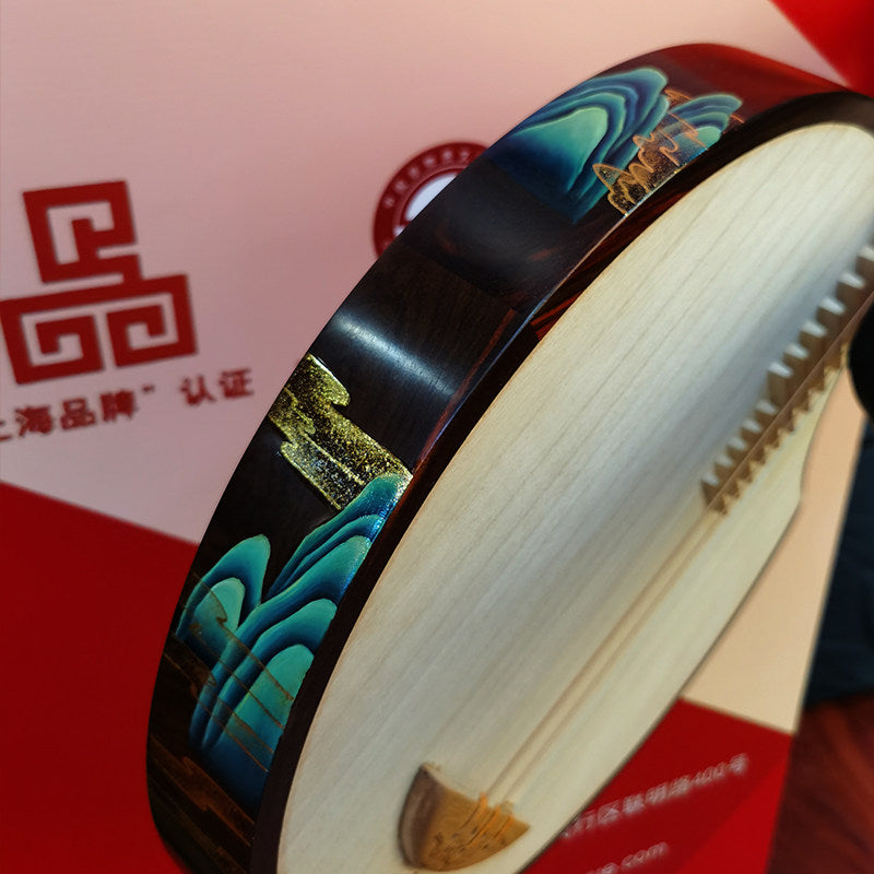 Dunhuang敦煌 20656KKKP "Emerald Horizons" Master-Level Aged Rosewood Yueqin, Paulownia Soundboard, Aged Rosewood Tuning Pegs, Folk & Peking Opera Chinese Moon Guitar