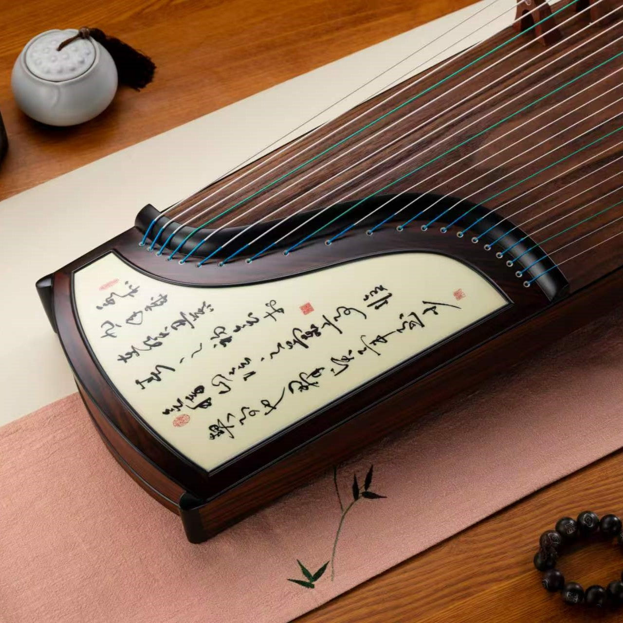 LANDTOM Professional Sandal and Paulownia Guzheng Lanting Xu (The Orchid Pavilion Preface) 163cm for Adults/Children/Senior/Intermediate/Beginner