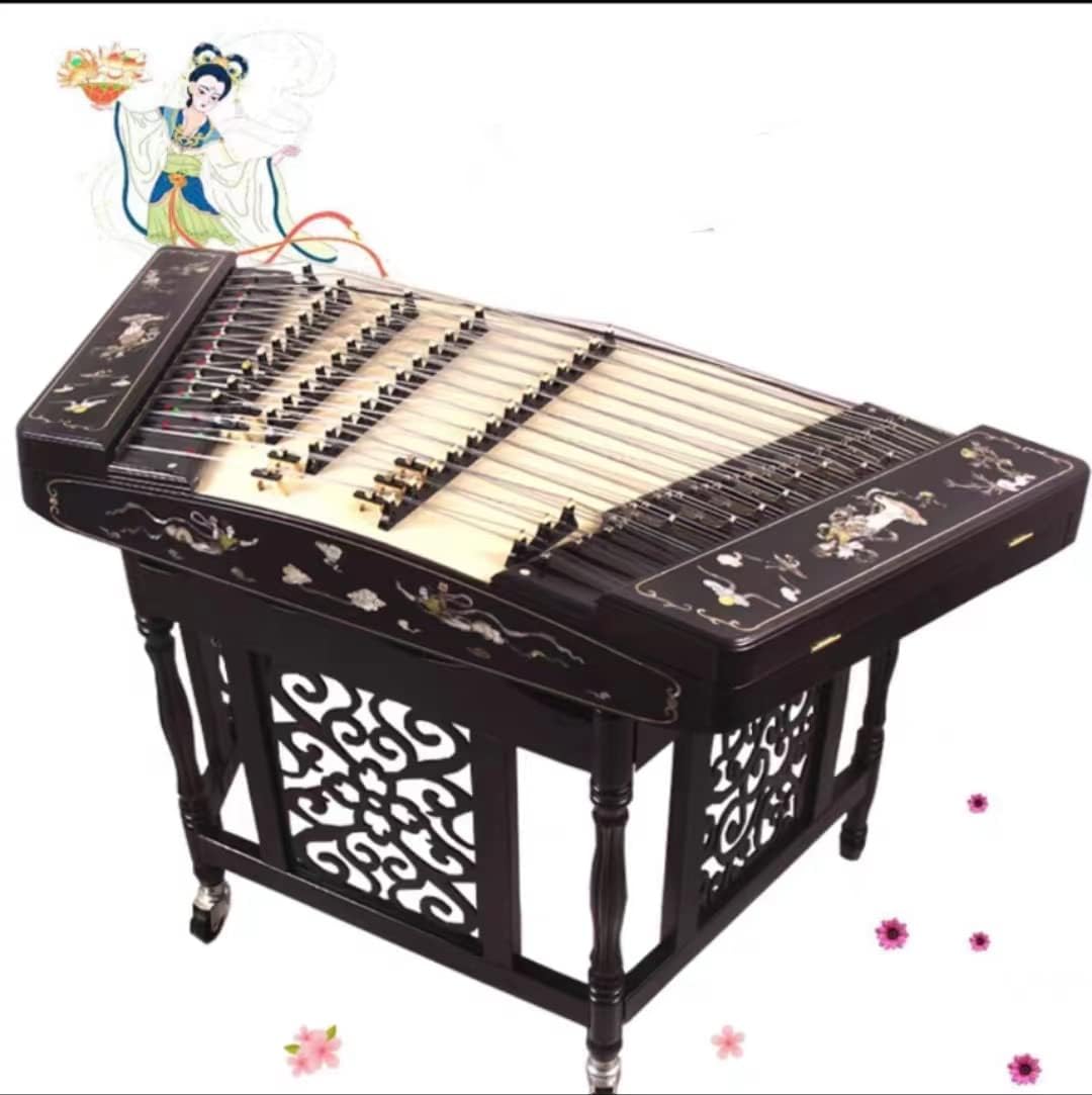 LANDTOM chicken wing wooden shell carving 402 dulcimer, professional musical instrument playing Yangqin (Chicken wing wood Fairy)