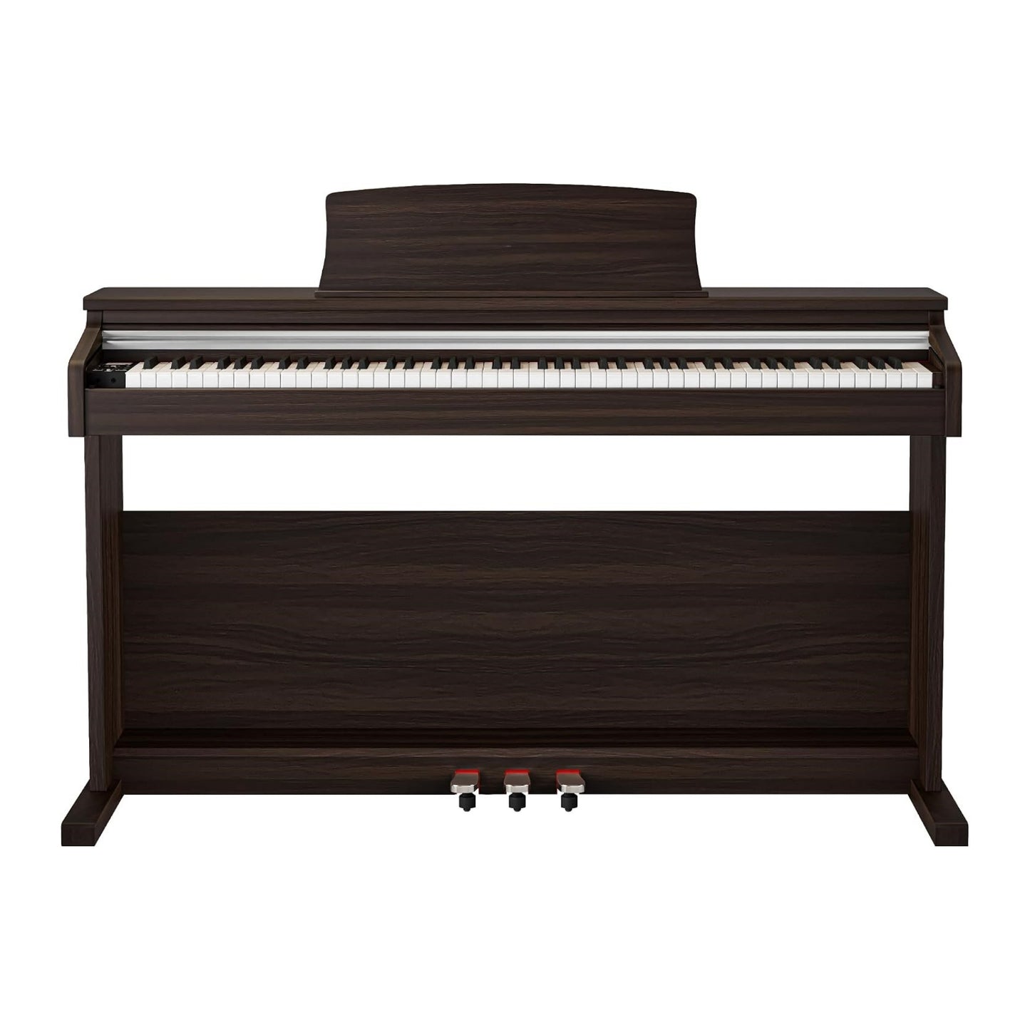 LANDTOM K5100 Digital Piano 88 Keys Weighted Keyboard, Brown | Full Size Hammer Action, Grand Piano Sound, Color Display, Wooden Electronic Piano with 3 Pedals for Beginner Professional