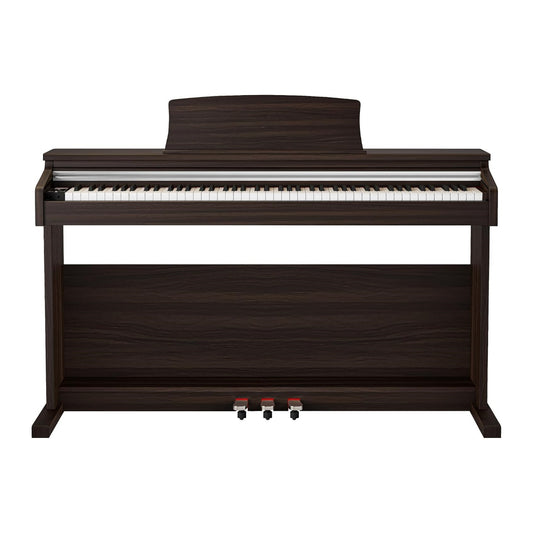 LANDTOM K5100 Digital Piano 88 Keys Weighted Keyboard, Brown | Full Size Hammer Action, Grand Piano Sound, Color Display, Wooden Electronic Piano with 3 Pedals for Beginner Professional