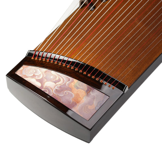 Zhuque朱雀 135cm/53.1inch Cloud Voyage Professional Portable Guzheng with Premium Lankao Paulownia Soundboard, Chenguibao Wood, Ebony Bridges & One-Piece Hollow-Carved Construction Small Guzheng