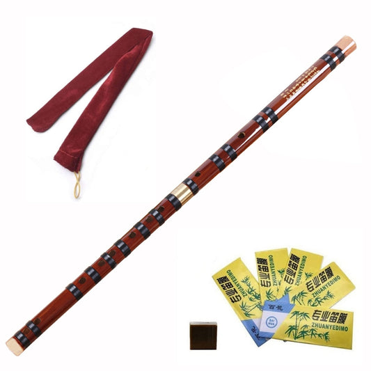 LANDTOM Flute Dizi Pluggable Handmade Traditional Chinese Instrument with Bamboo Membrane