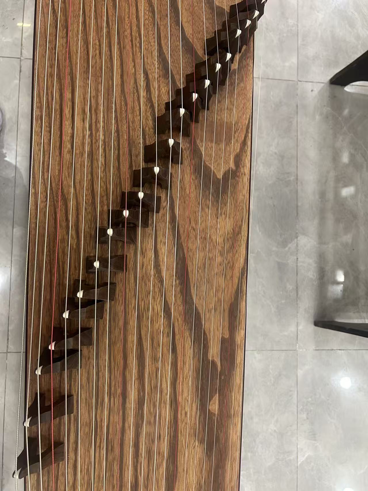 LongYin龙音 Cloud Brocade S-135 163cm/64.2in Performance Guzheng with Red Rosewood Body, Grade-A Lankao Paulownia Soundboard & Semi Hollow-Carved Construction