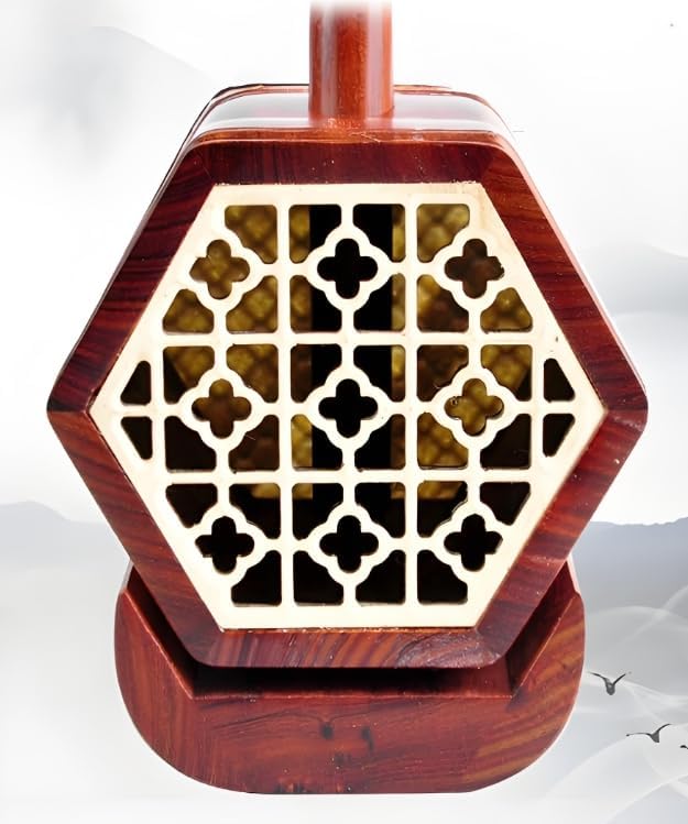 Huqiu 5118 Erhu Red Sandalwood – Professional Chinese Two-String Instrument for Beginners & Intermediate Players with Huqiu Hard Case