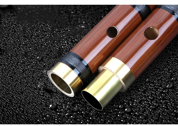LANDTOM Flute Dizi Pluggable Handmade Traditional Chinese Instrument with Bamboo Membrane
