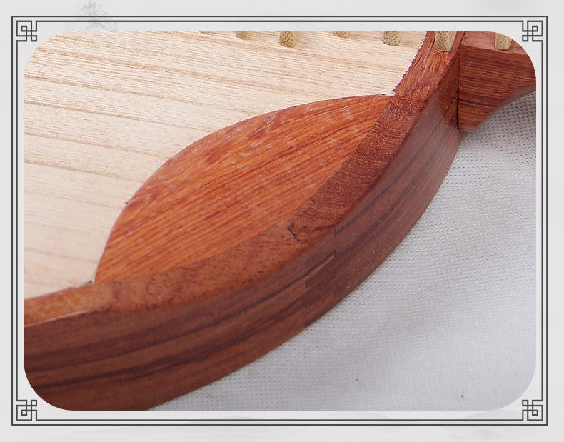 LANDTOM Siamese Rosewood Peking Opera Yueqin with Paulownia Soundboard, Cutaway Body, Peony Headstock, Rich Tone for Hobbyists & Intermediate Players