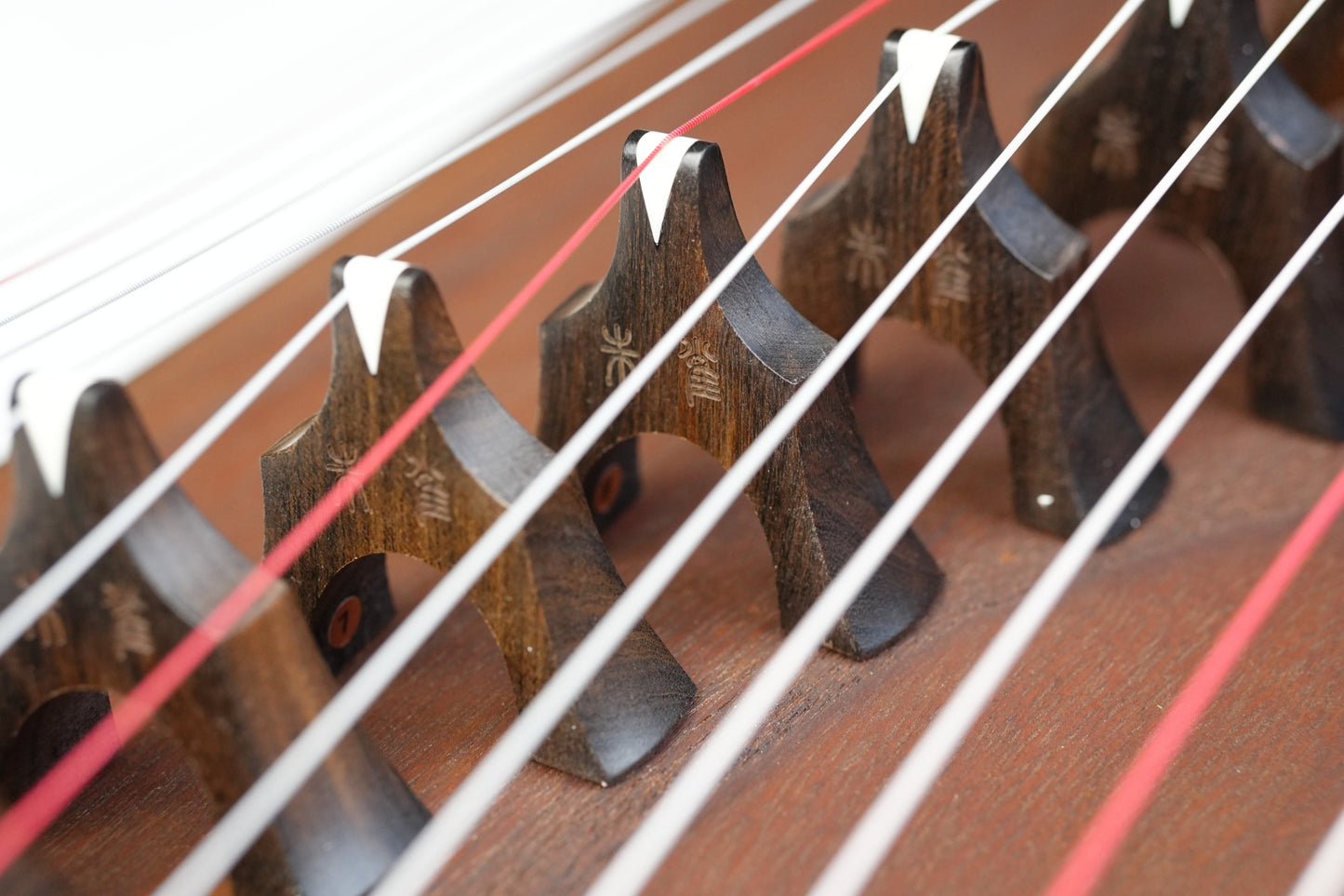 Zhuque朱雀 Series 6 Cloud Horizon Professional Guzheng with Premium Lankao Paulownia Soundboard, Ebony Trim, Ebony Bridges & One-Piece Hollow-Carved Construction