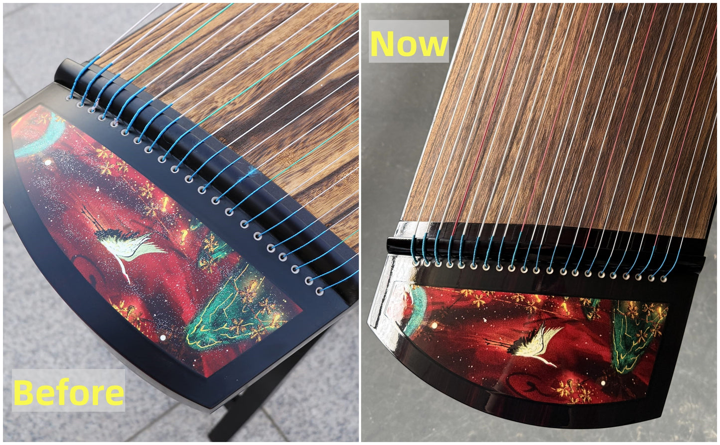 LANDTOM professional level 125cm/49.21'' travel guzheng for beginners/intermediates