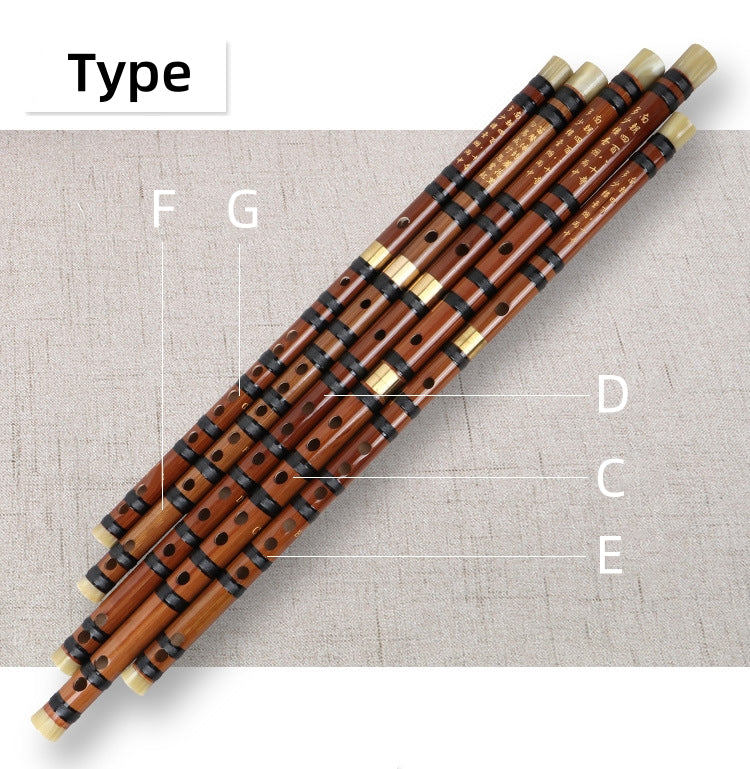 LANDTOM Flute Dizi Pluggable Handmade Traditional Chinese Instrument with Bamboo Membrane