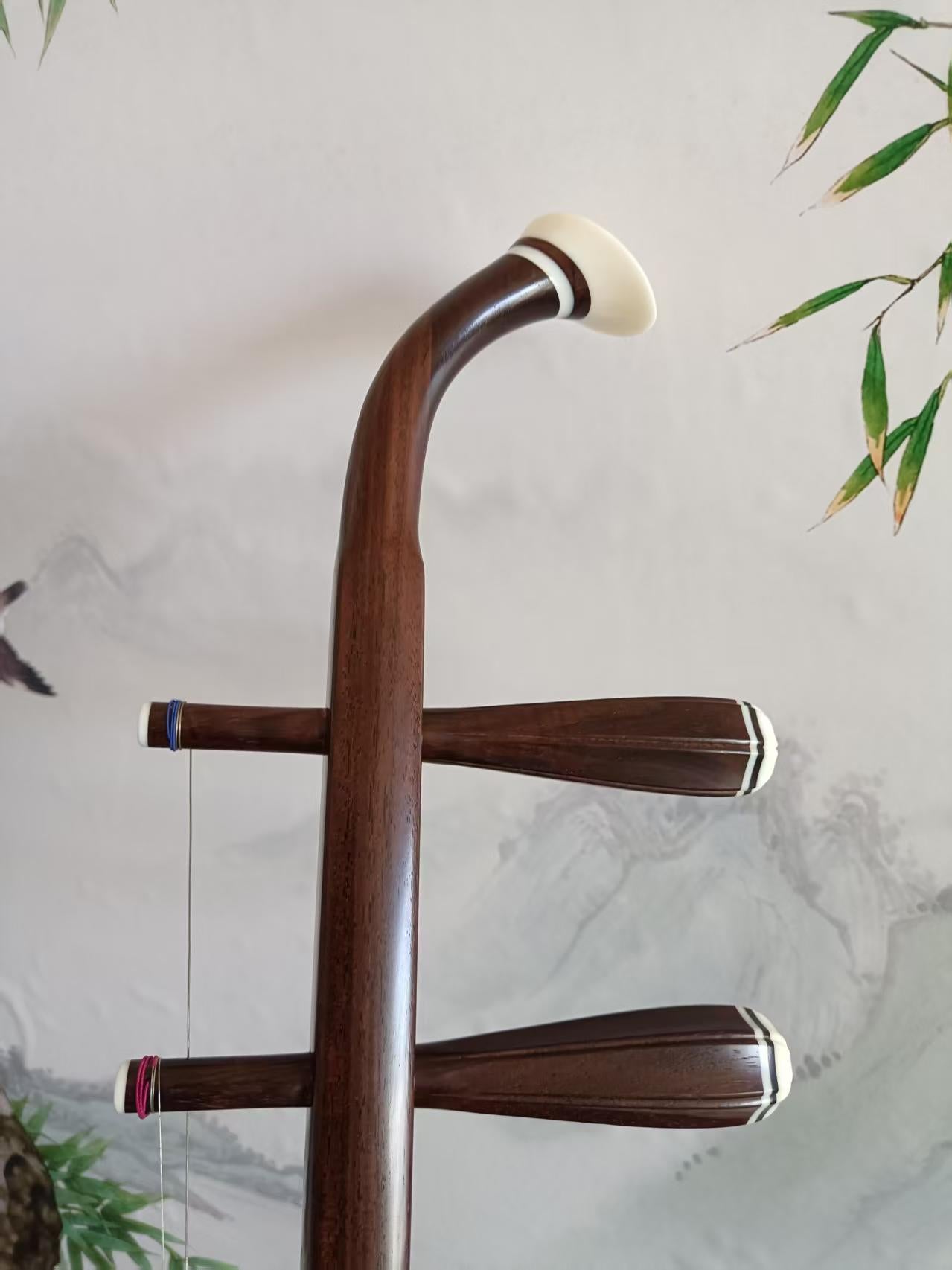 LANDTOM Professional Aged Rosewood Erhu Handmade Chinese Two-String Violin Performance Grade Musical Instrument