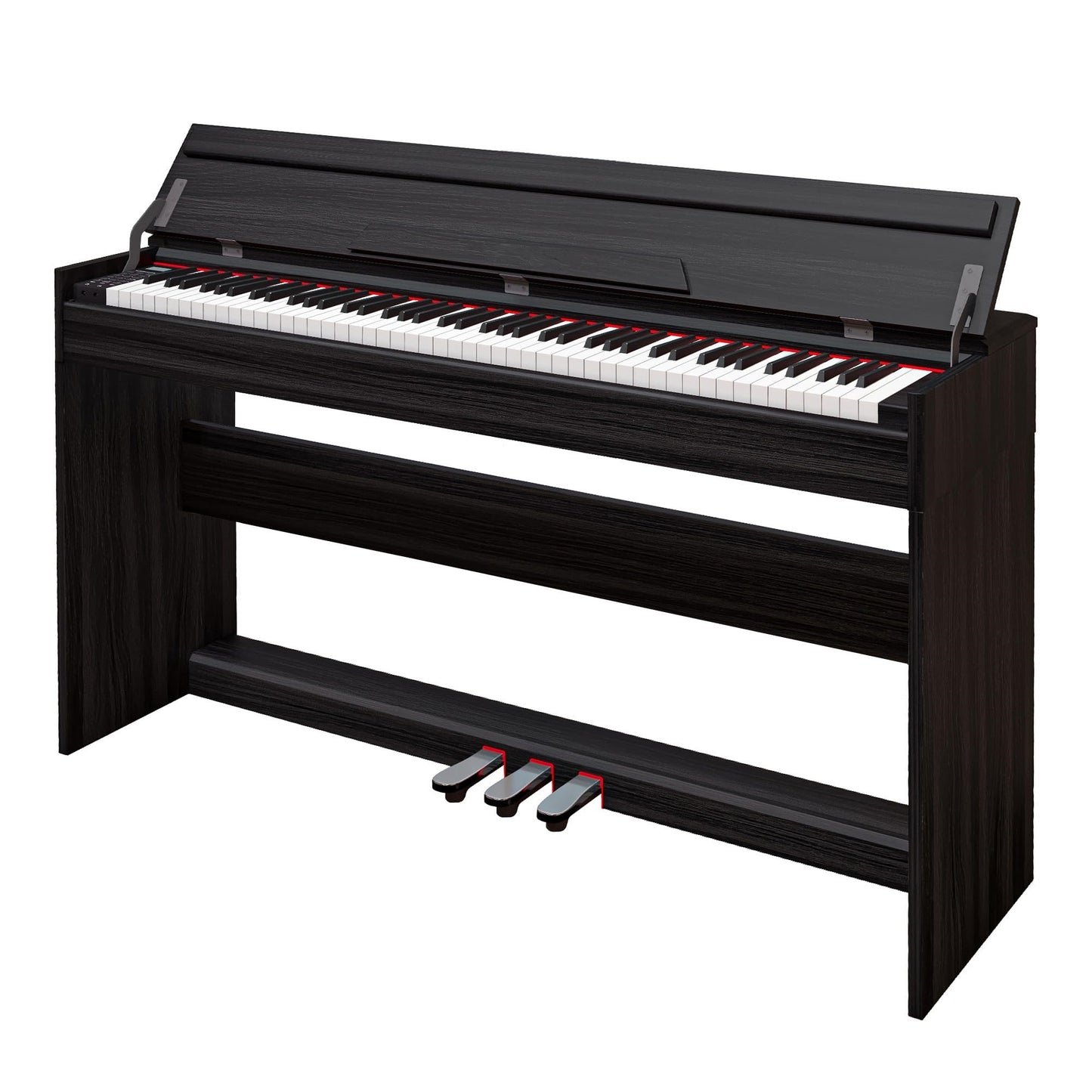 LANDTOM Digital Piano 88 Key Full Size Keyboard for Beginners, White | Home Upright Electric Pianos, Sensitive Touch, Wooden Electronic Piano with Triple Pedals, Supports USB-MIDI Connect