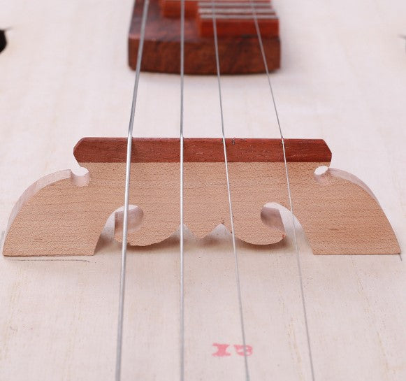 LANDTOM African Padauk Zhongruan Professional Performance Grade with Paulownia Soundboard, Cutaway Body, Peony Headstock & Bird-Shaped Sound Holes