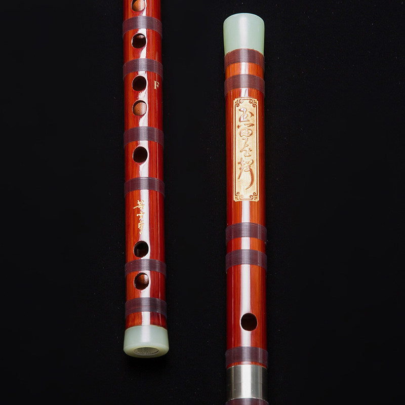 LANDTOM Selected Professional Bamboo Dizi 8886 Bitter Bamboo Chinese Transverse Flute C D E F Key Made & Signed by Dong Xuehua