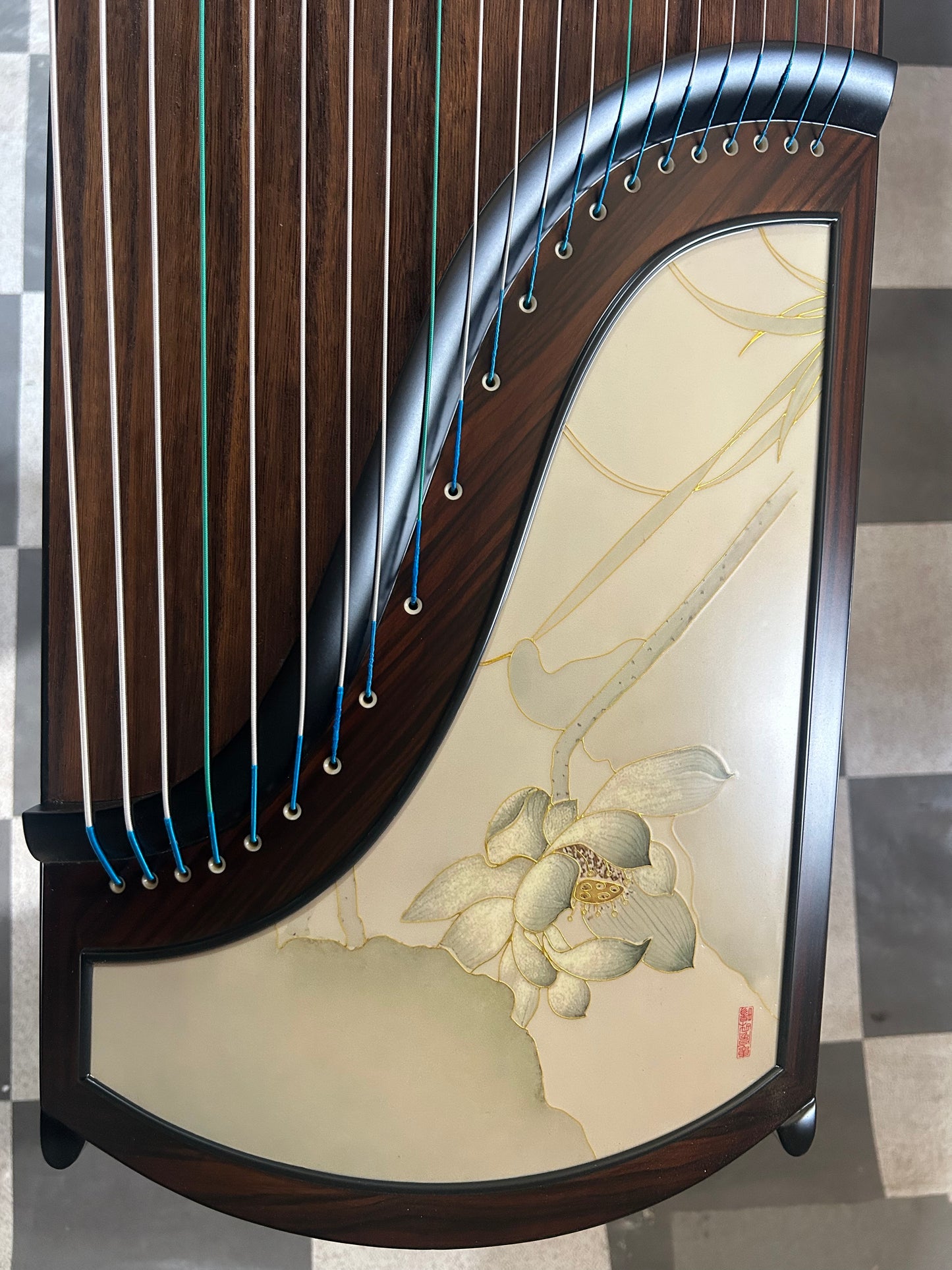 LANDTOM Professional Sandal and Paulownia Guzheng Whispers of Lotus (163cm) for Adults/Children/Senior/Intermediate/Beginner