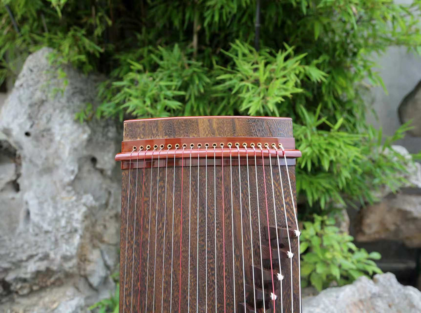 LANDTOM 100cm/39.4in "Skybound Resonance" Portable Guzheng, Professional One-Piece Carved Mini Guzheng 整挖筝, Grade A Lankao Paulownia Soundboard, Rosewood Trim Small Guzheng