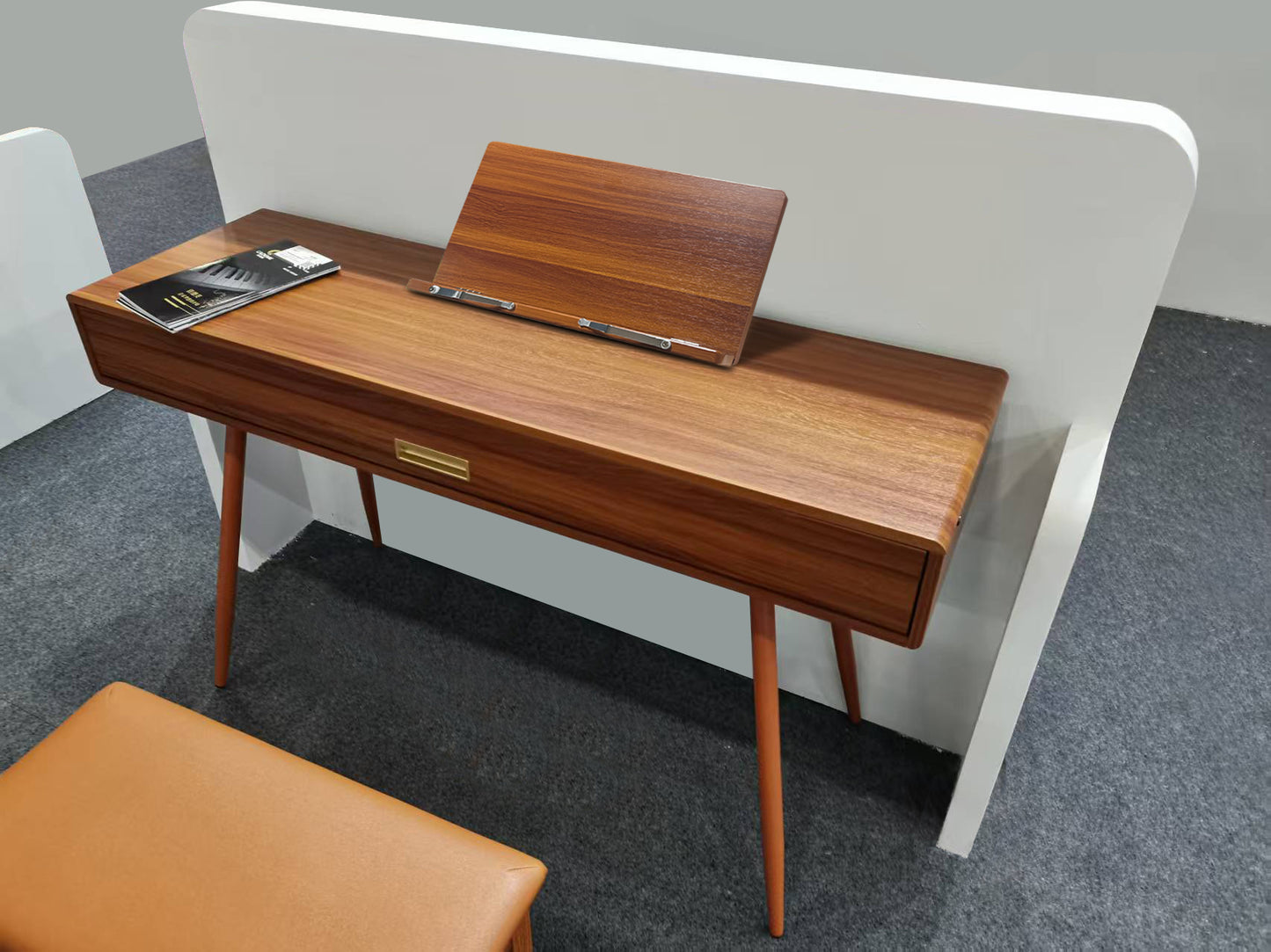 LANDTOM 88-Key Heavy Hammer Beginner Electric Piano Drawer Type Home Desk Electronic Piano（Brown）