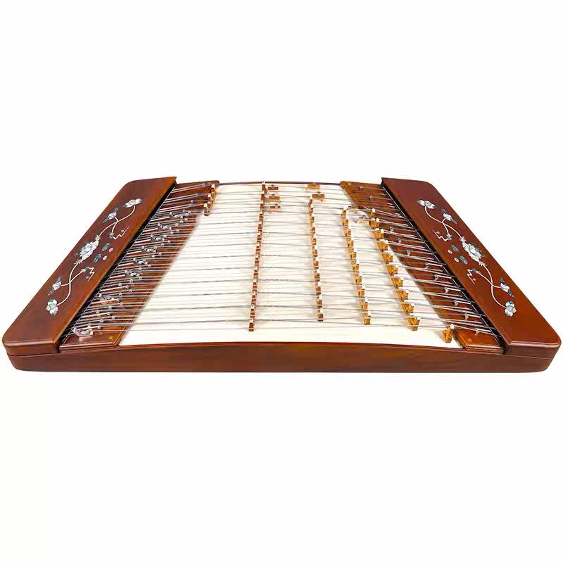 LANDTOM Professional Yuehai Brand Grade-A African Padauk 402 Shell-Carved Lotus Butterfly-Shaped Yangqin 623L-A For Learning And Daily Practice, Performance
