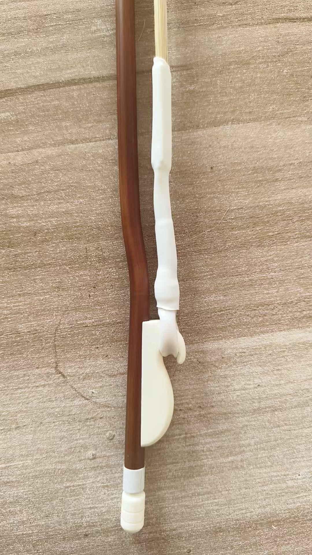 Landtom Professional Erhu Bow with Premium Horsehair, Natural Bamboo Shaft, Bone Frog & Screw