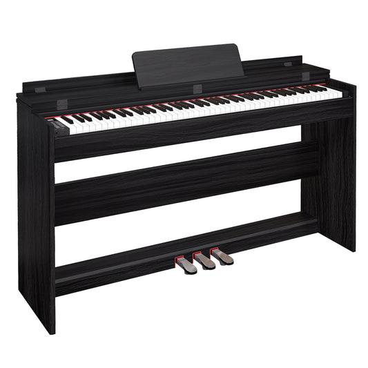 LANDTOM BL-8812 Digital Piano 88 Key Fully Weighted Keyboard, White | Hammer Action Electric Pianos, Wooden Upright Electronic Piano for Beginner & Professional, Midi Compatible, Triple Pedal