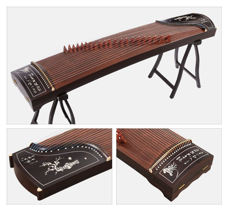 LANDTOM Professional Paulownia Guzheng (163cm) for Adults/beginner (Three Variations of Plum Blossom)