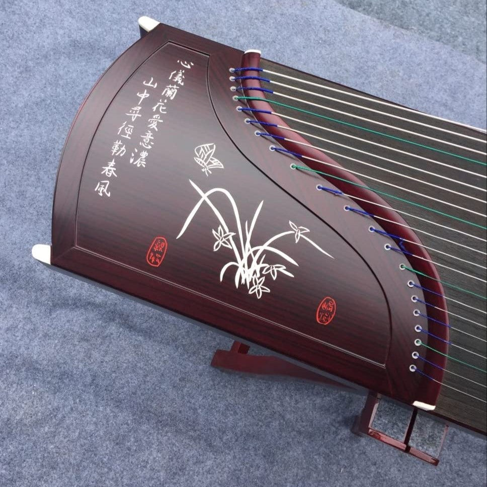 LANDTOM Professional Paulownia Guzheng（163cm）for Adults/Children/beginner (Elegant Orchid)