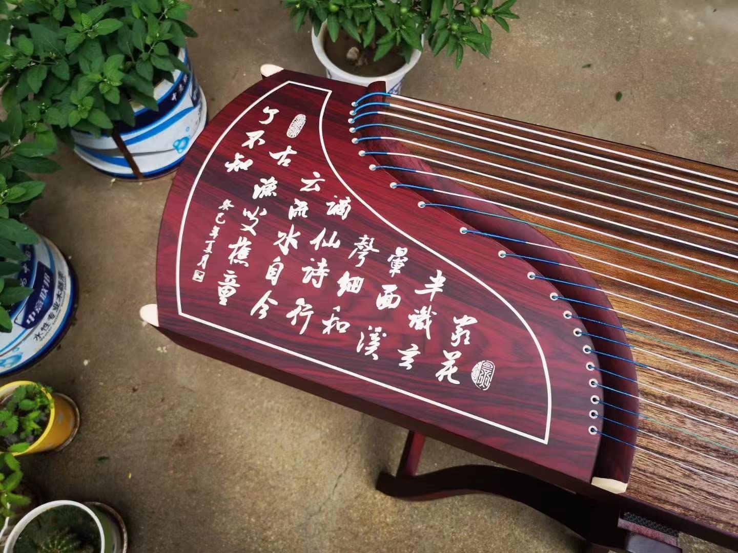 LANDTOM Professional Paulownia Guzheng（163cm）for Adults/Children/beginner (Flowing water)